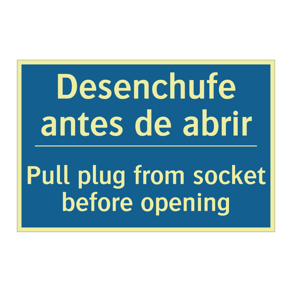 Desenchufe antes de abrir - Pull plug from socket before opening /.../