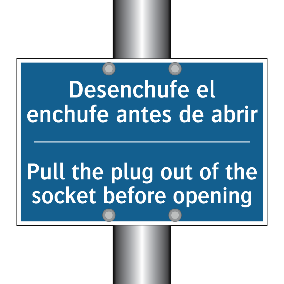 Desenchufe el enchufe antes de /.../ - Pull the plug out of the socket /.../