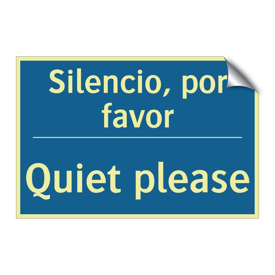 Silencio, por favor - Quiet please