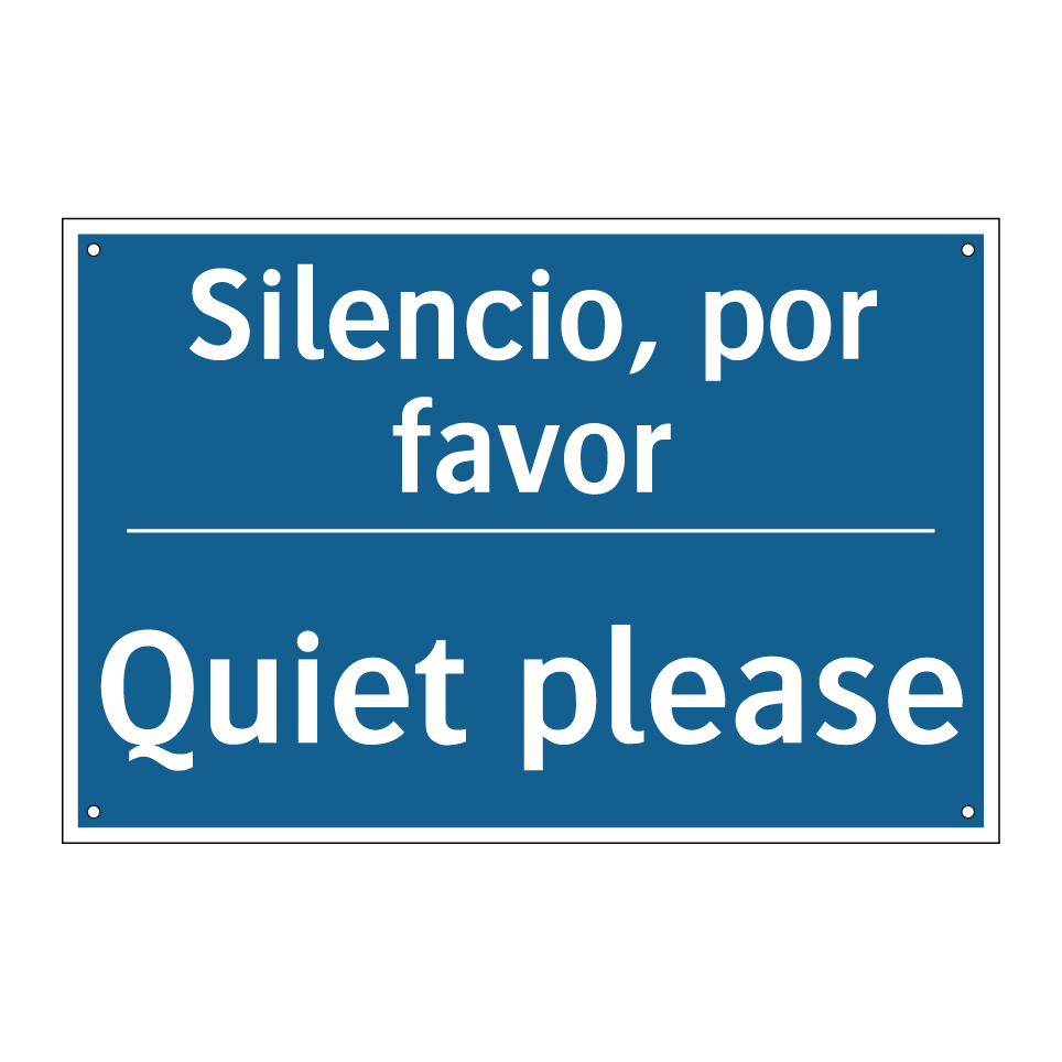 Silencio, por favor - Quiet please