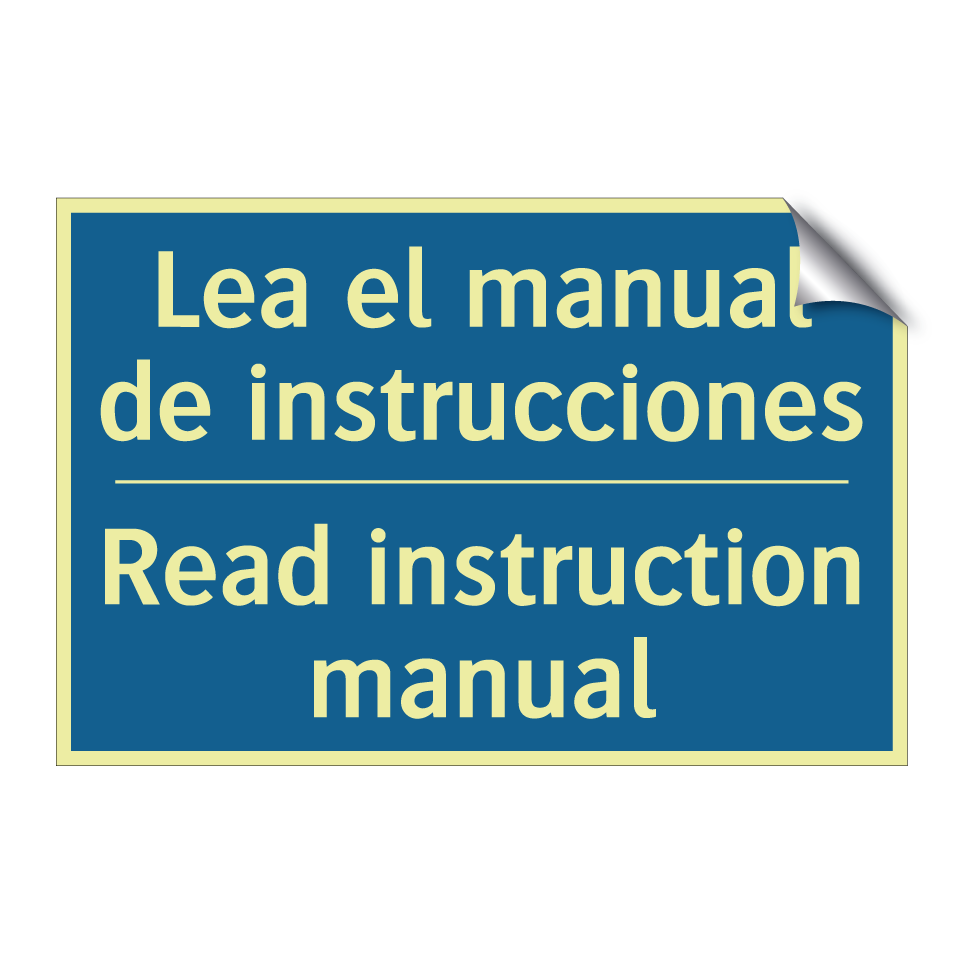 Lea el manual de instrucciones - Read instruction manual