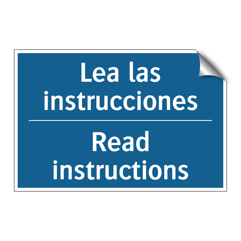 Lea las instrucciones - Read instructions