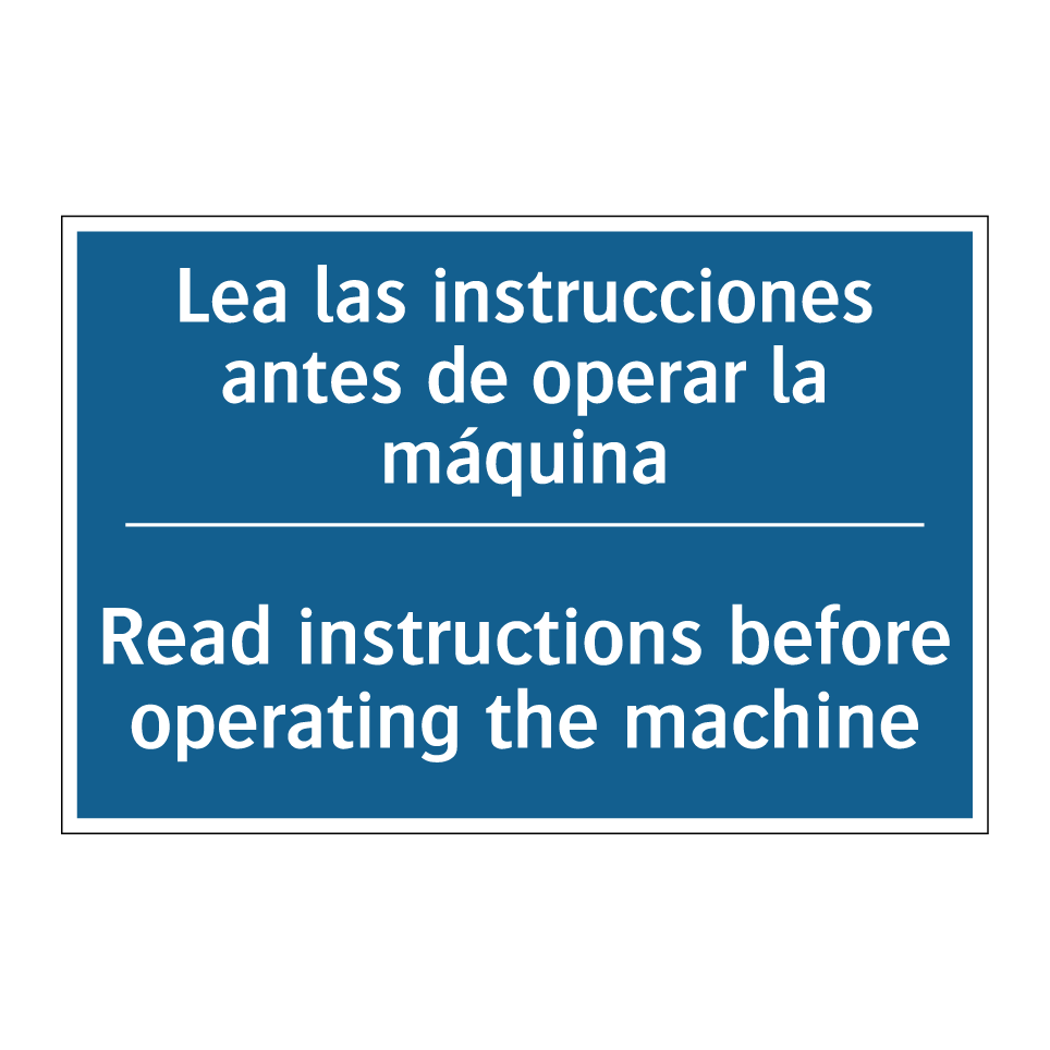 Lea las instrucciones antes de /.../ - Read instructions before operating /.../