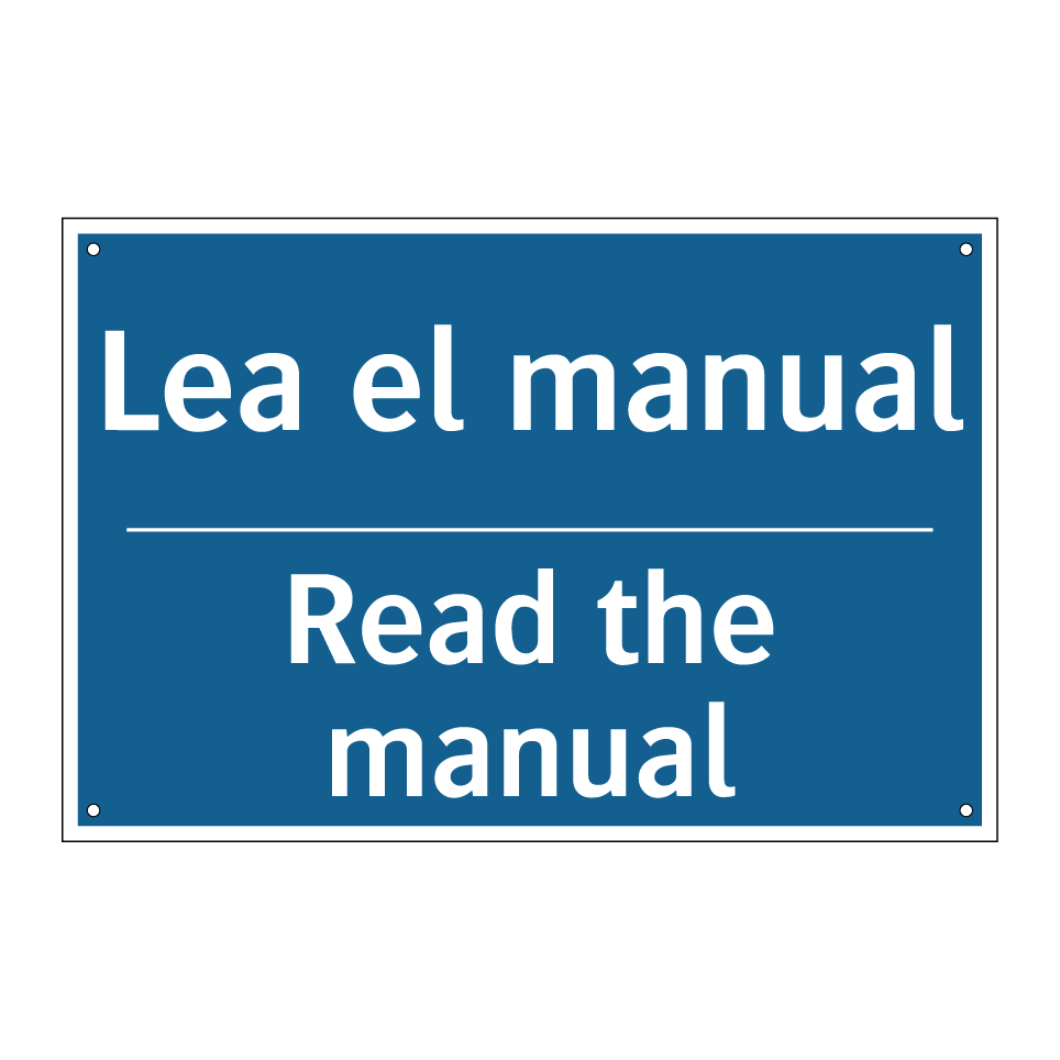 Lea el manual - Read the manual