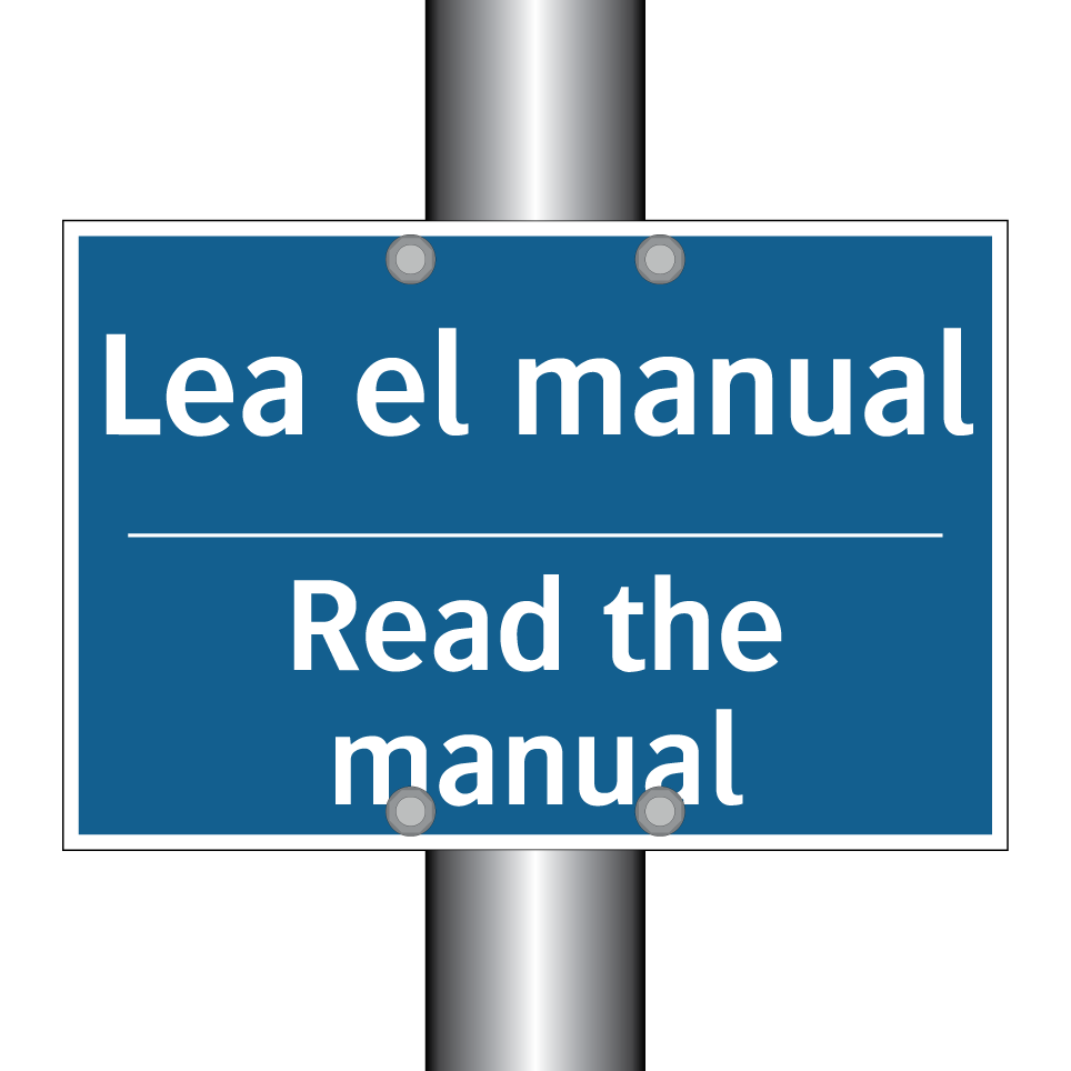 Lea el manual - Read the manual