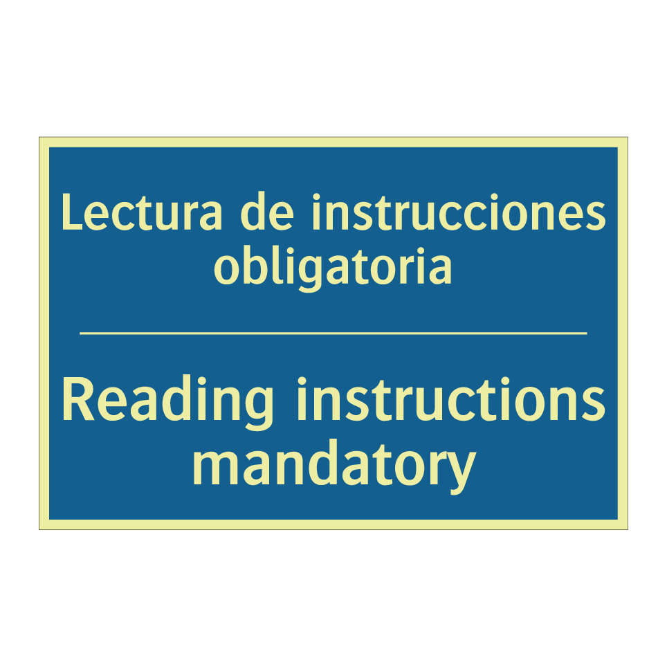 Lectura de instrucciones obligatoria /.../ - Reading instructions mandatory