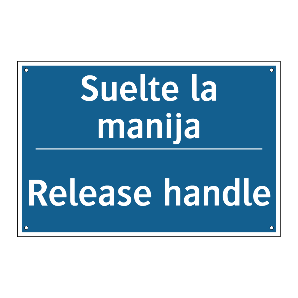 Suelte la manija - Release handle