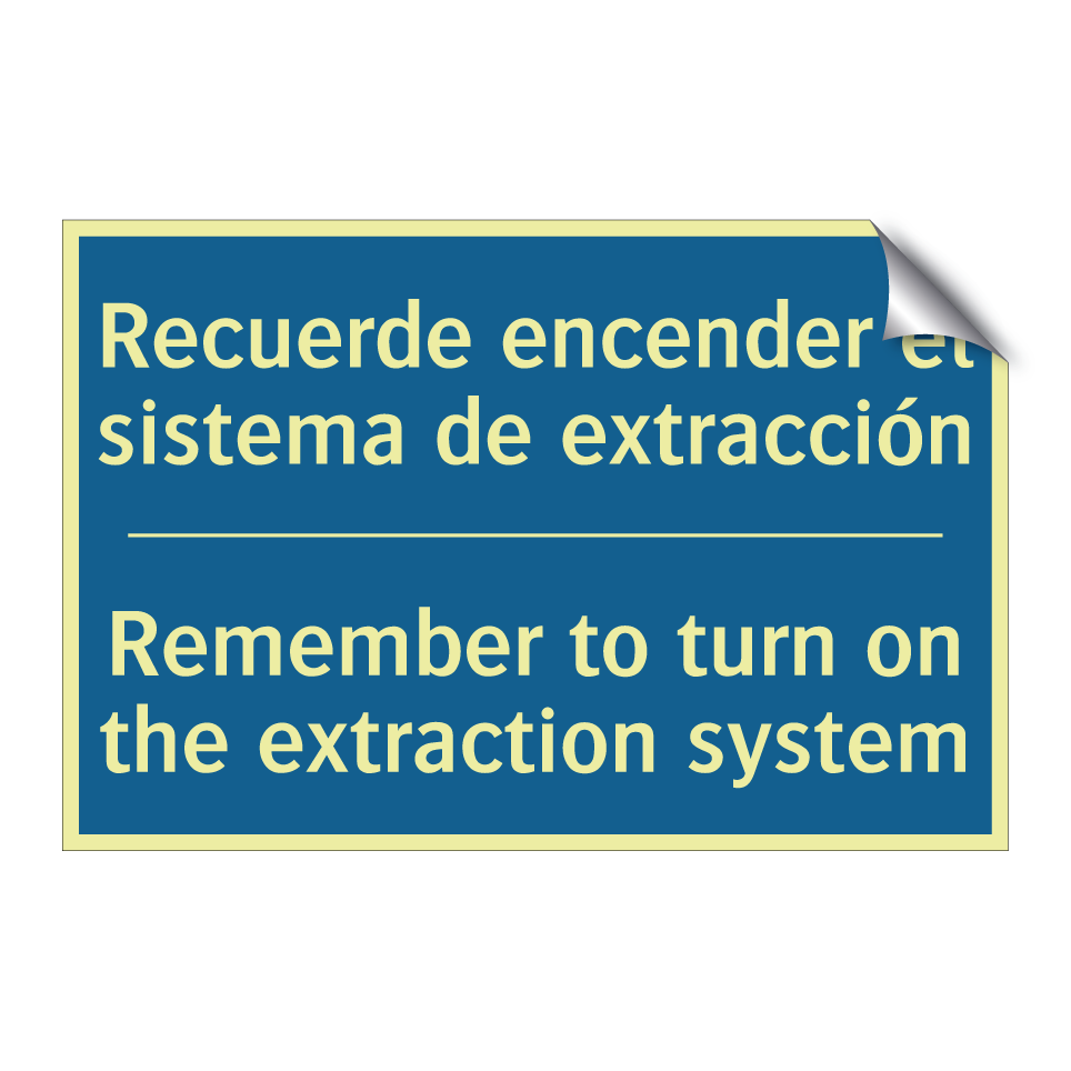 Recuerde encender el sistema de /.../ - Remember to turn on the extraction /.../