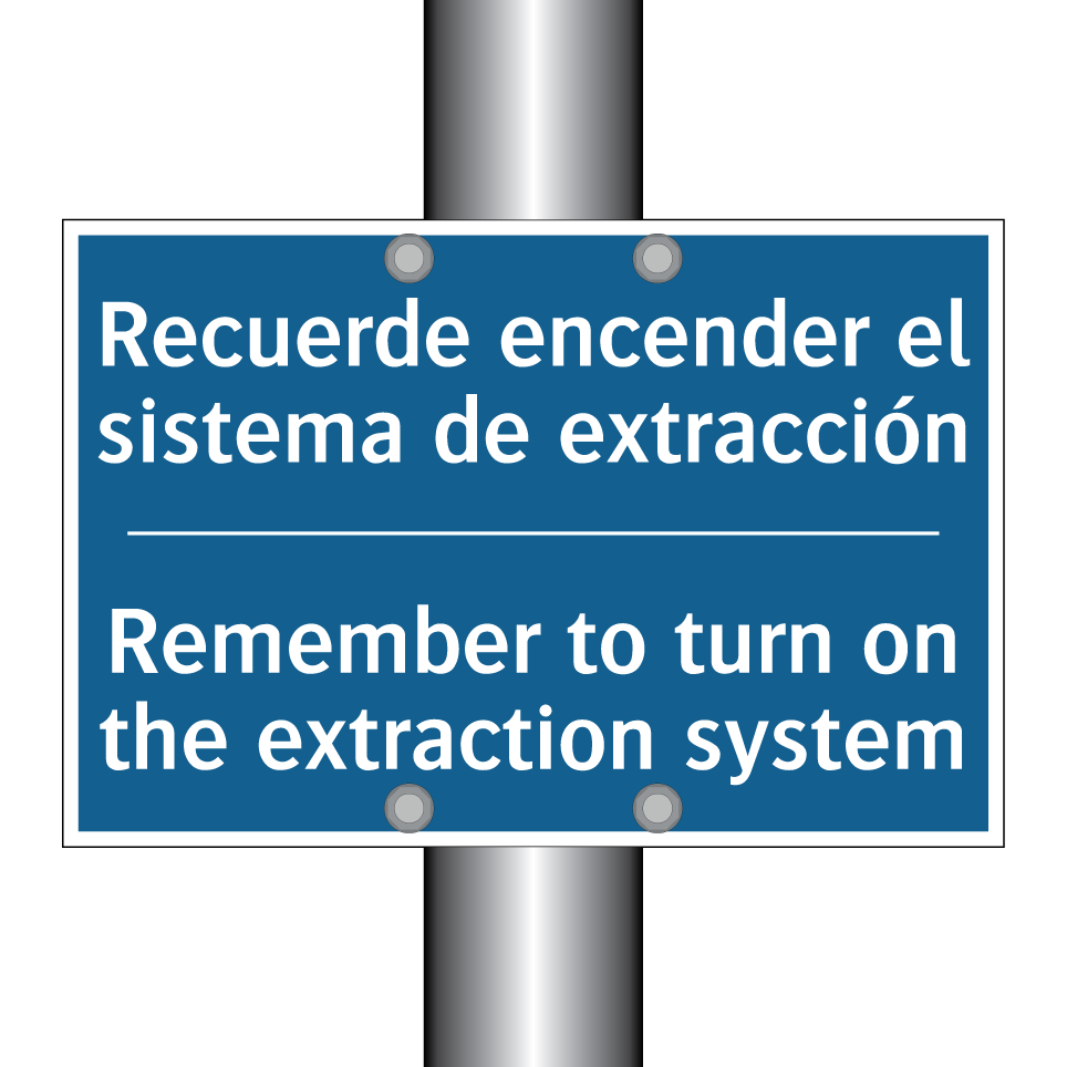 Recuerde encender el sistema de /.../ - Remember to turn on the extraction /.../