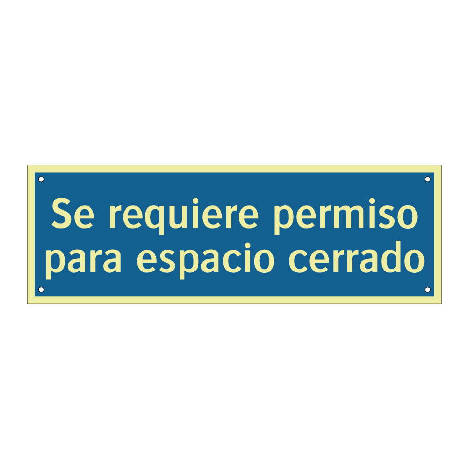 Se requiere permiso para espacio cerrado