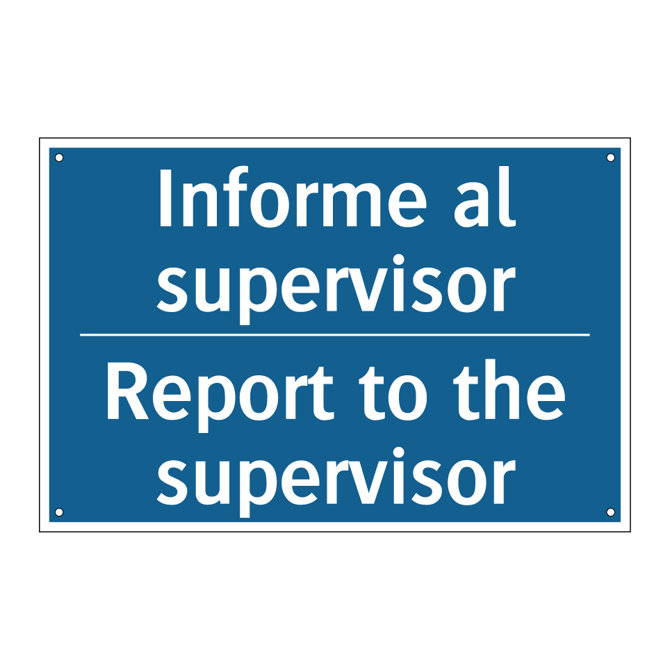 Informe al supervisor - Report to the supervisor