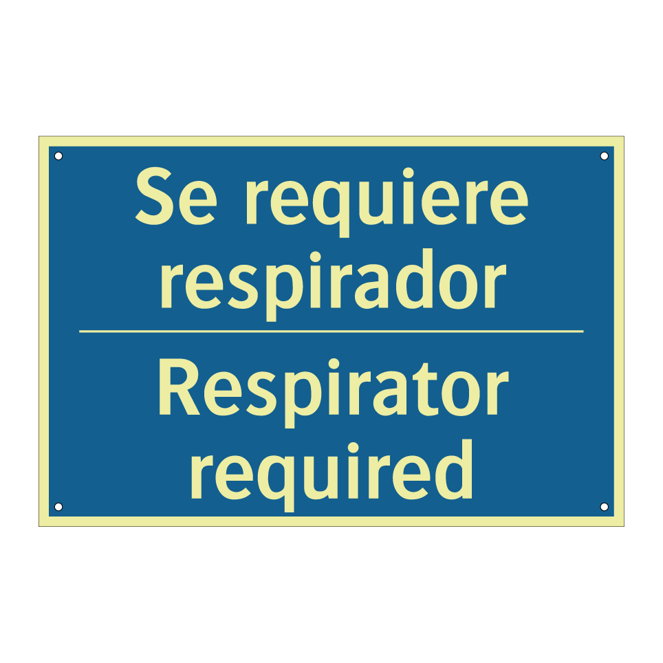 Se requiere respirador - Respirator required
