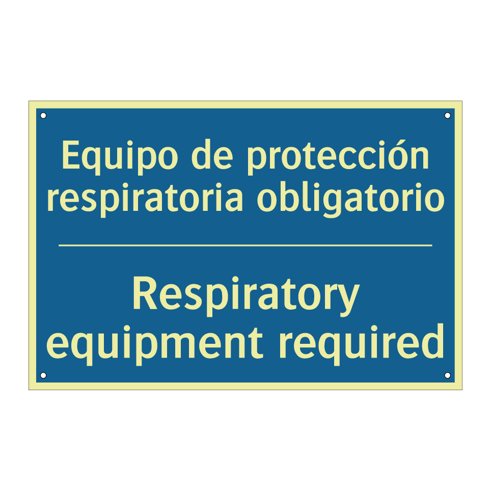 Equipo de protección respiratoria /.../ - Respiratory equipment required