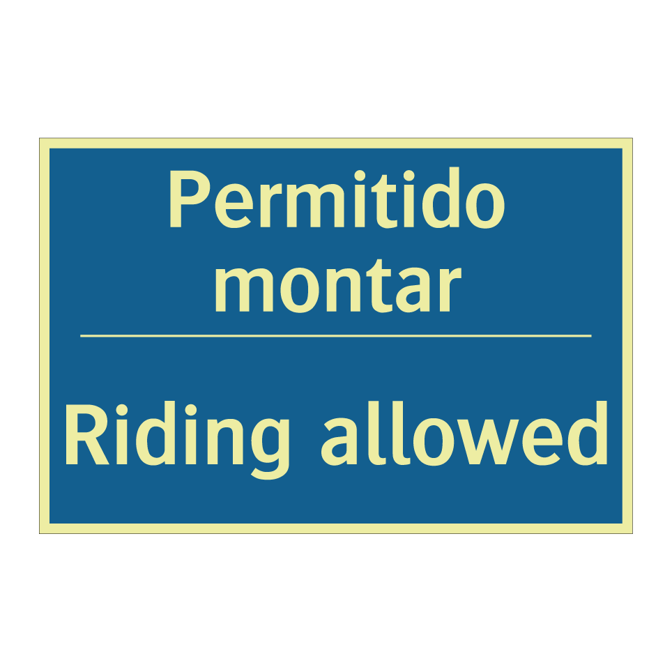 Permitido montar - Riding allowed