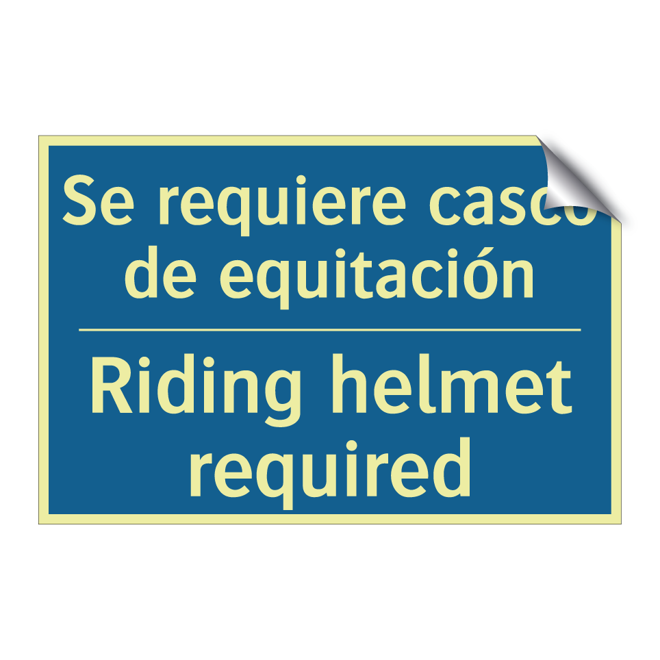 Se requiere casco de equitación /.../ - Riding helmet required