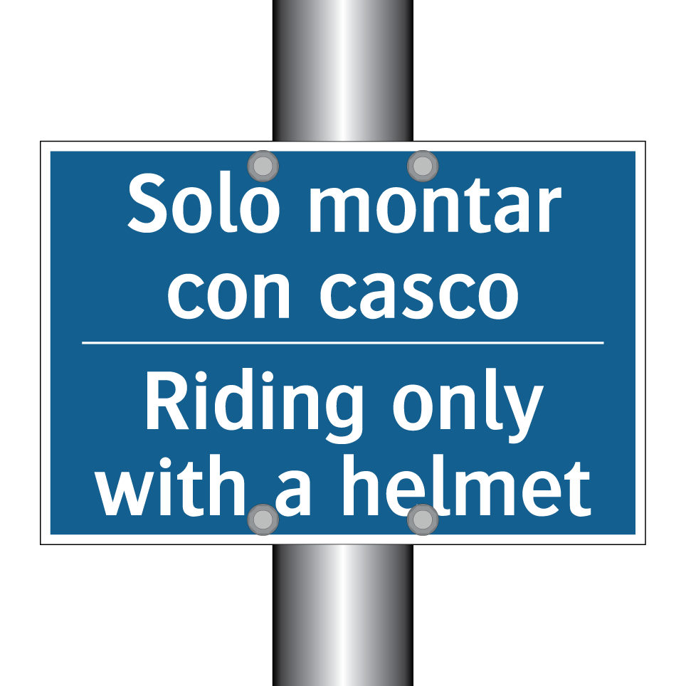 Solo montar con casco - Riding only with a helmet
