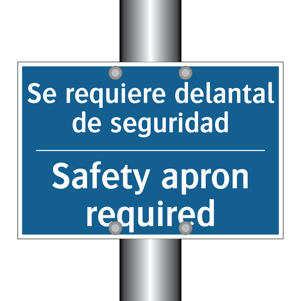 Se requiere delantal de seguridad /.../ - Safety apron required