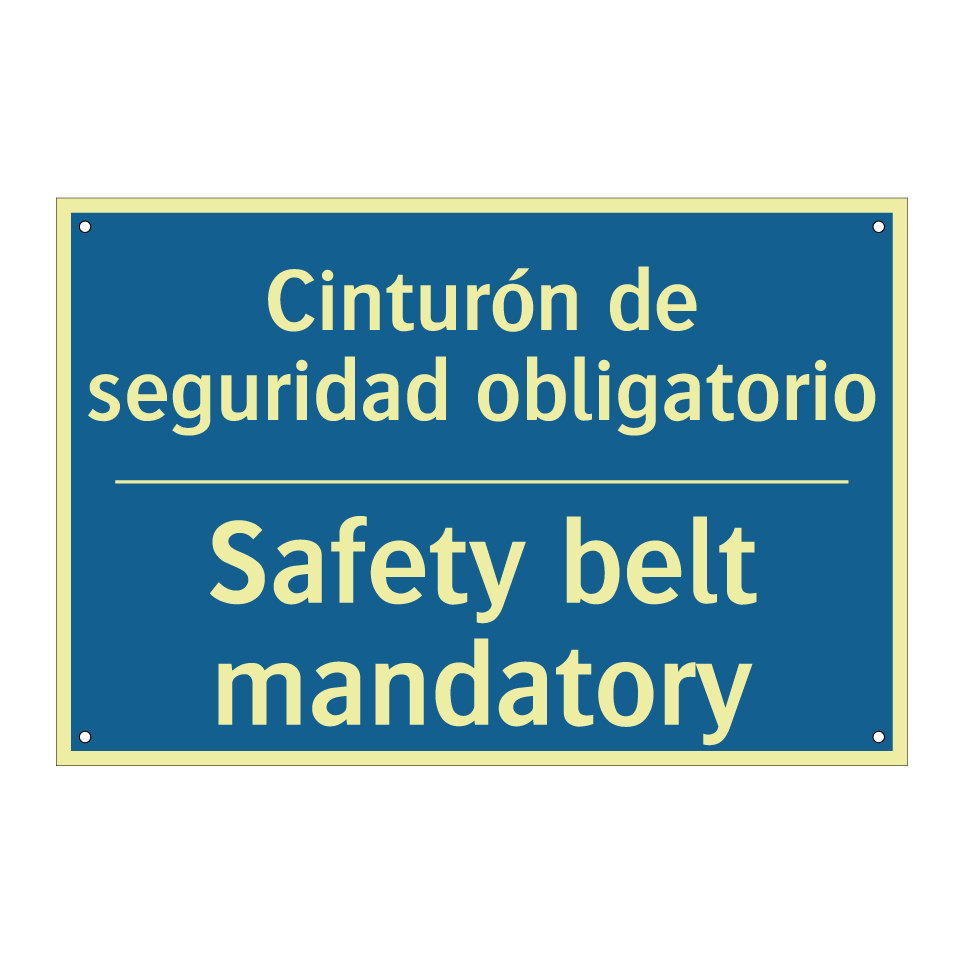 Cinturón de seguridad obligatorio /.../ - Safety belt mandatory