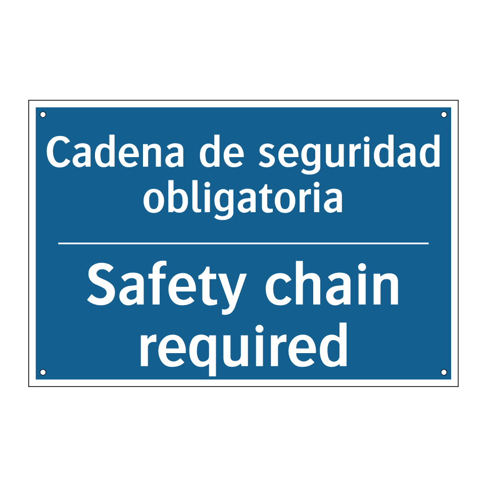 Cadena de seguridad obligatoria /.../ - Safety chain required