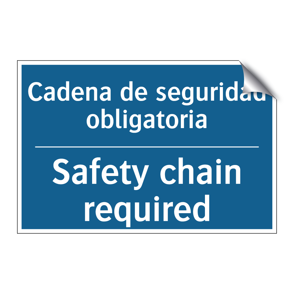 Cadena de seguridad obligatoria /.../ - Safety chain required
