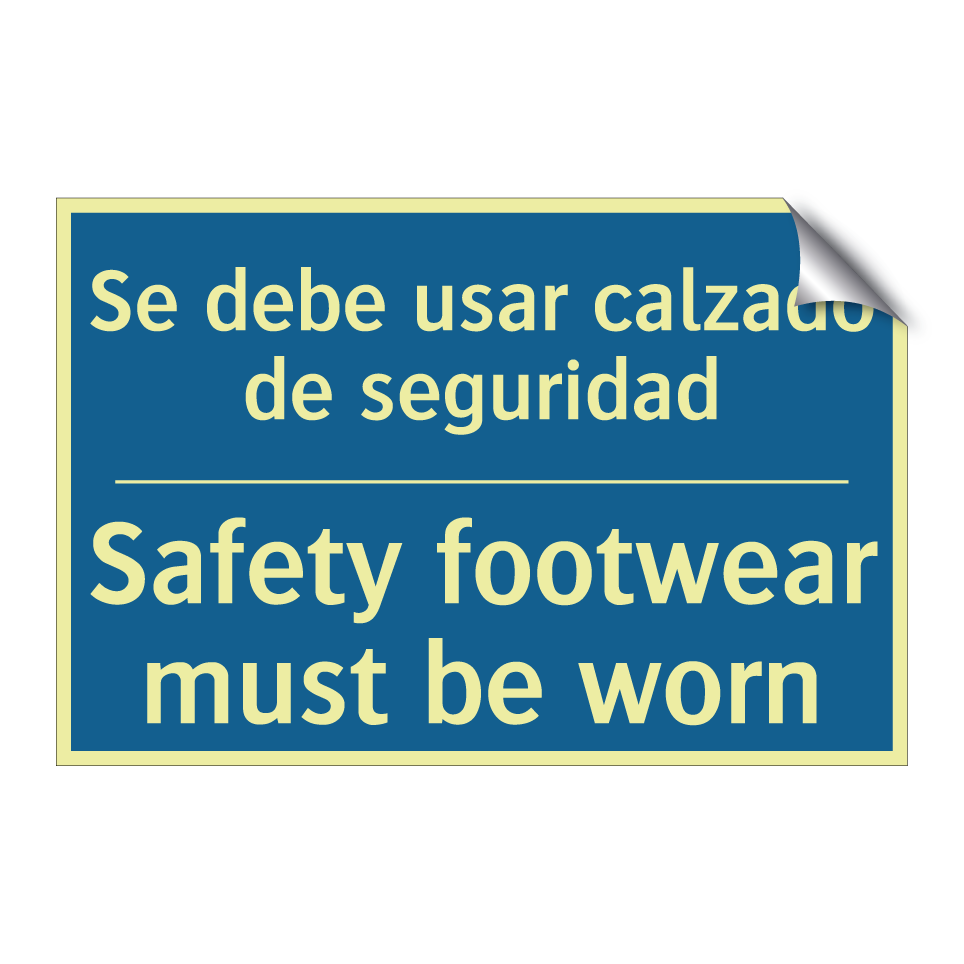Se debe usar calzado de seguridad /.../ - Safety footwear must be worn