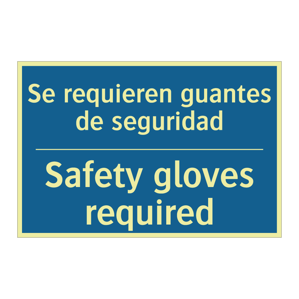 Se requieren guantes de seguridad /.../ - Safety gloves required