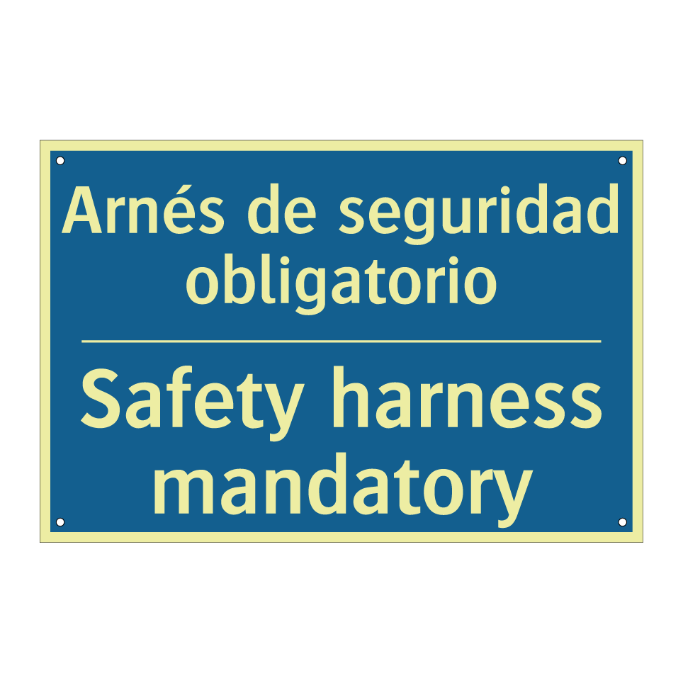 Arnés de seguridad obligatorio - Safety harness mandatory