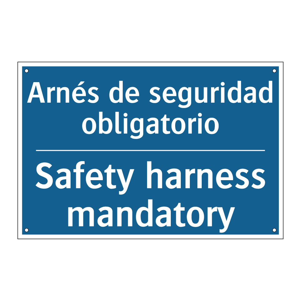 Arnés de seguridad obligatorio - Safety harness mandatory