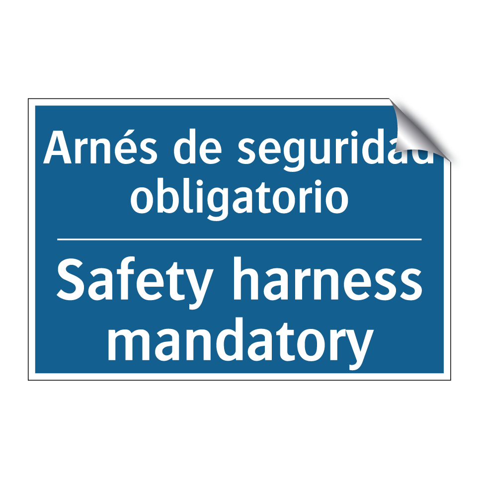 Arnés de seguridad obligatorio - Safety harness mandatory