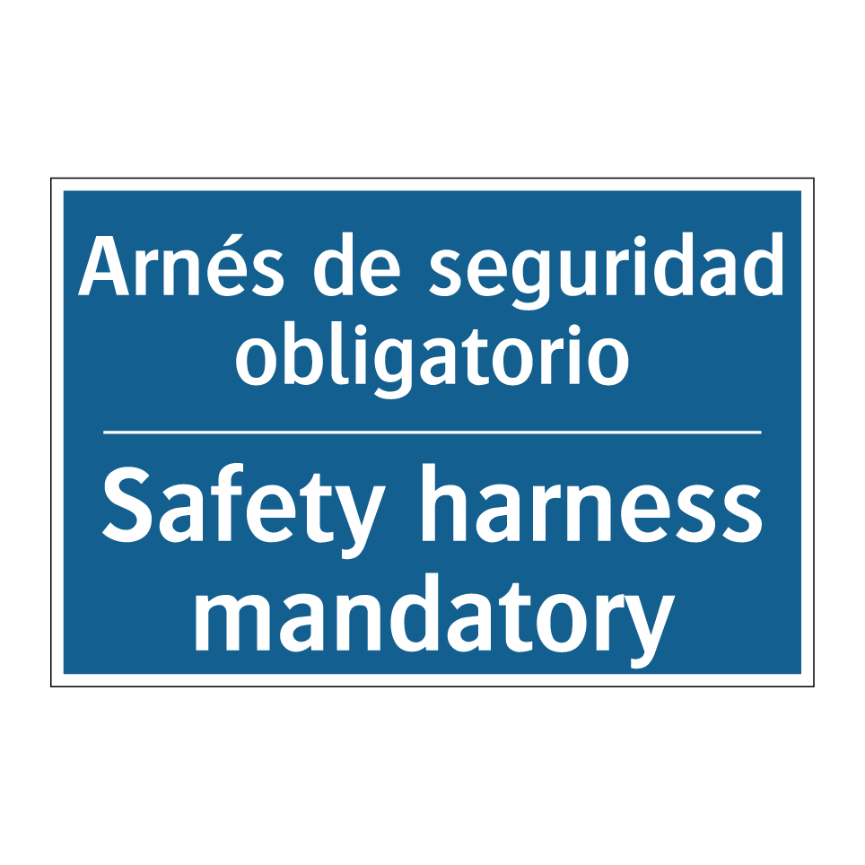 Arnés de seguridad obligatorio - Safety harness mandatory