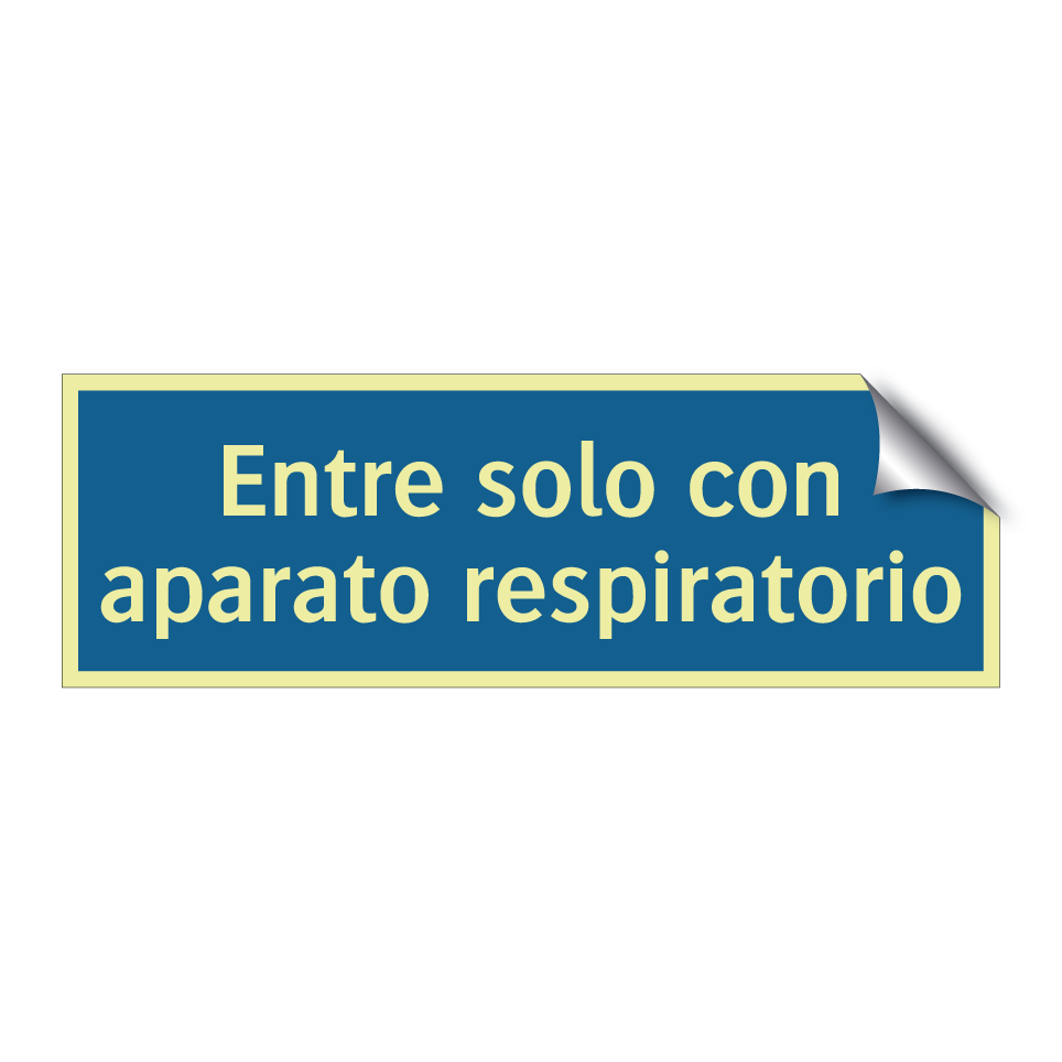 Entre solo con aparato respiratorio
