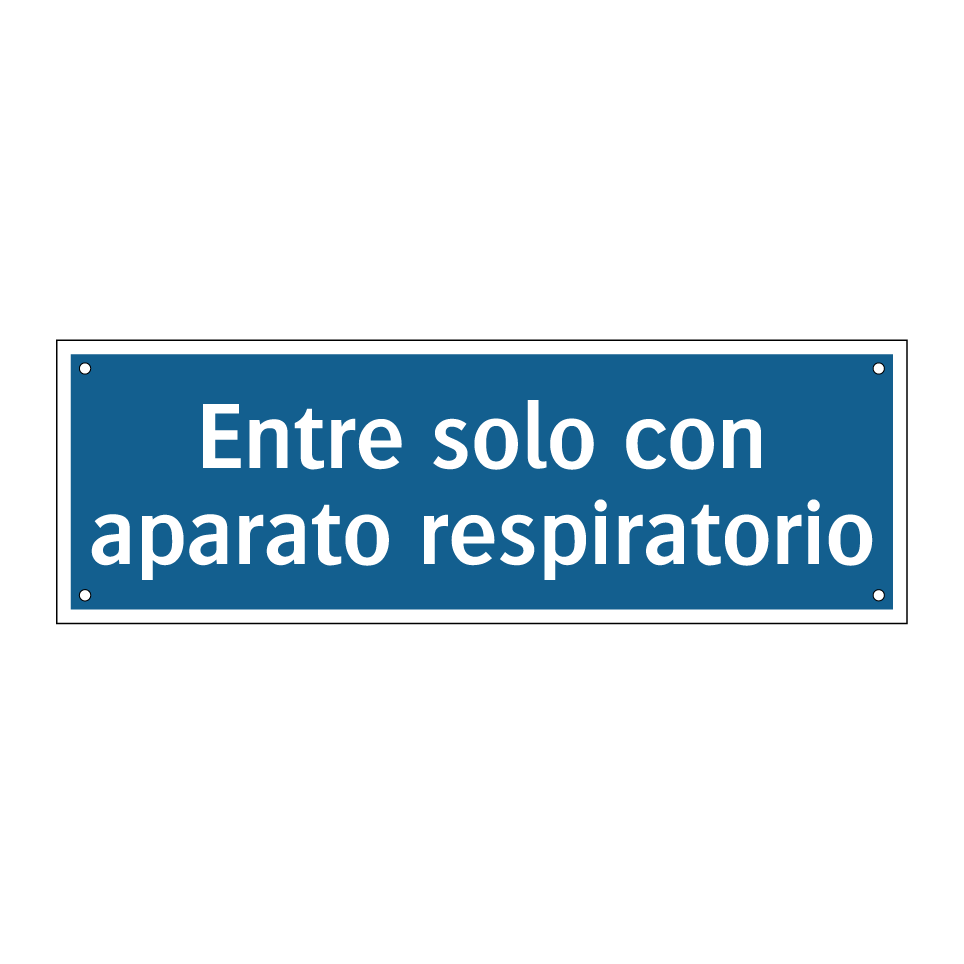 Entre solo con aparato respiratorio