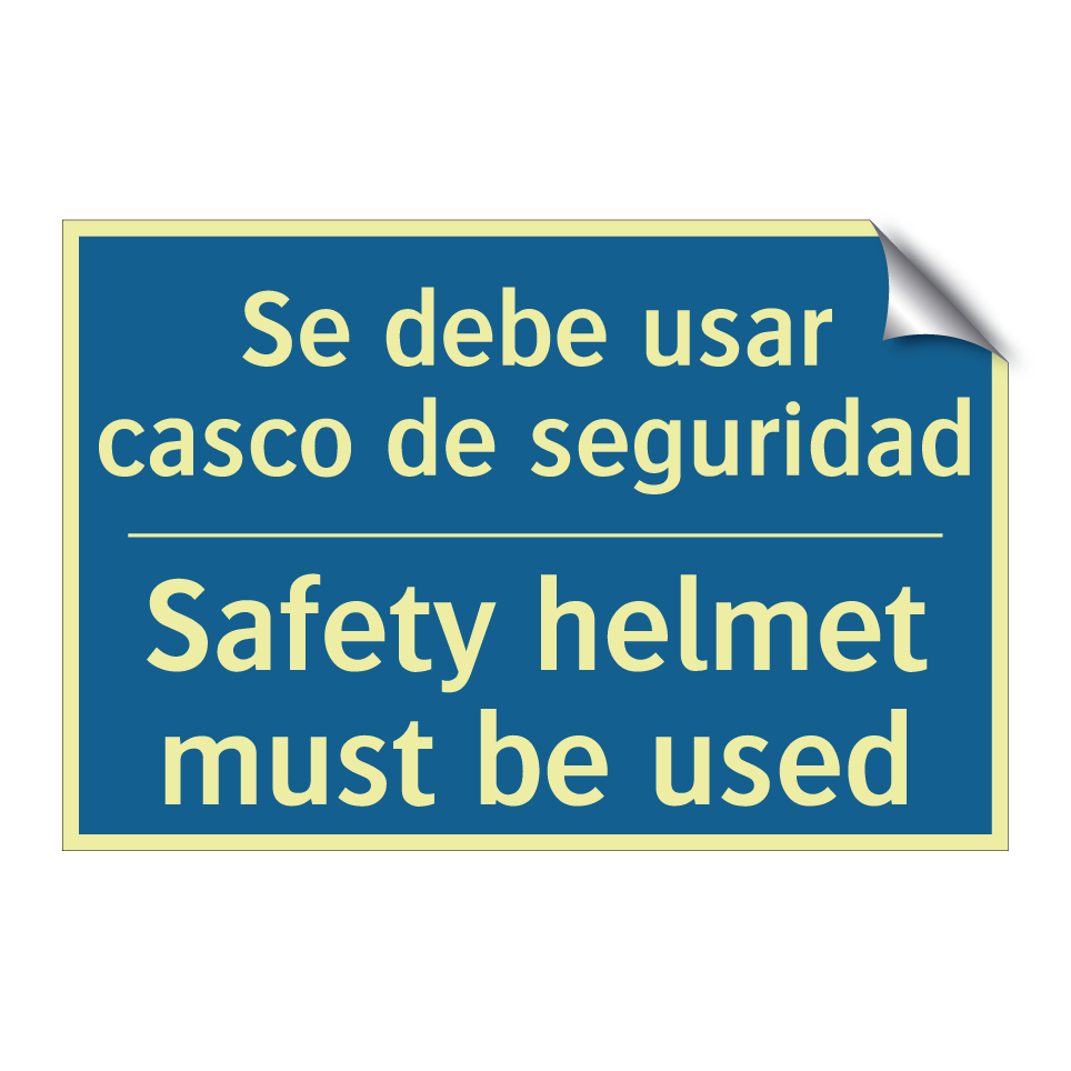 Se debe usar casco de seguridad /.../ - Safety helmet must be used