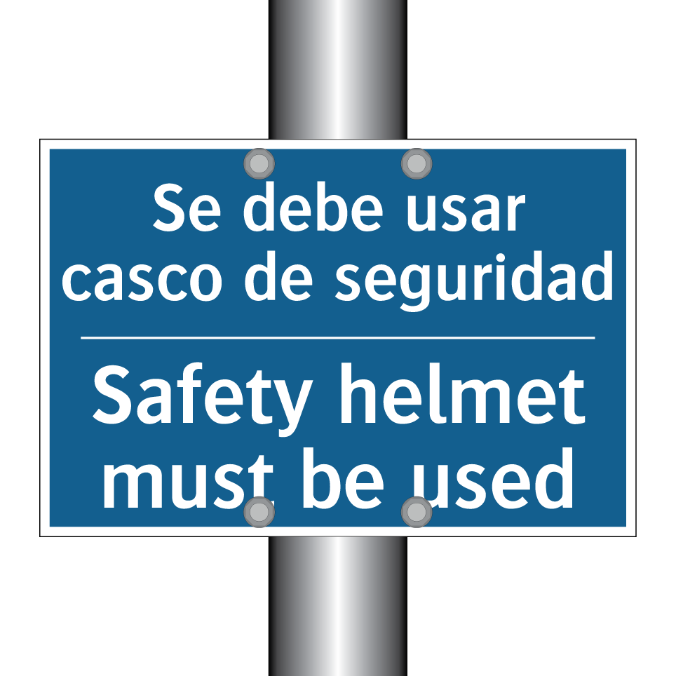 Se debe usar casco de seguridad /.../ - Safety helmet must be used