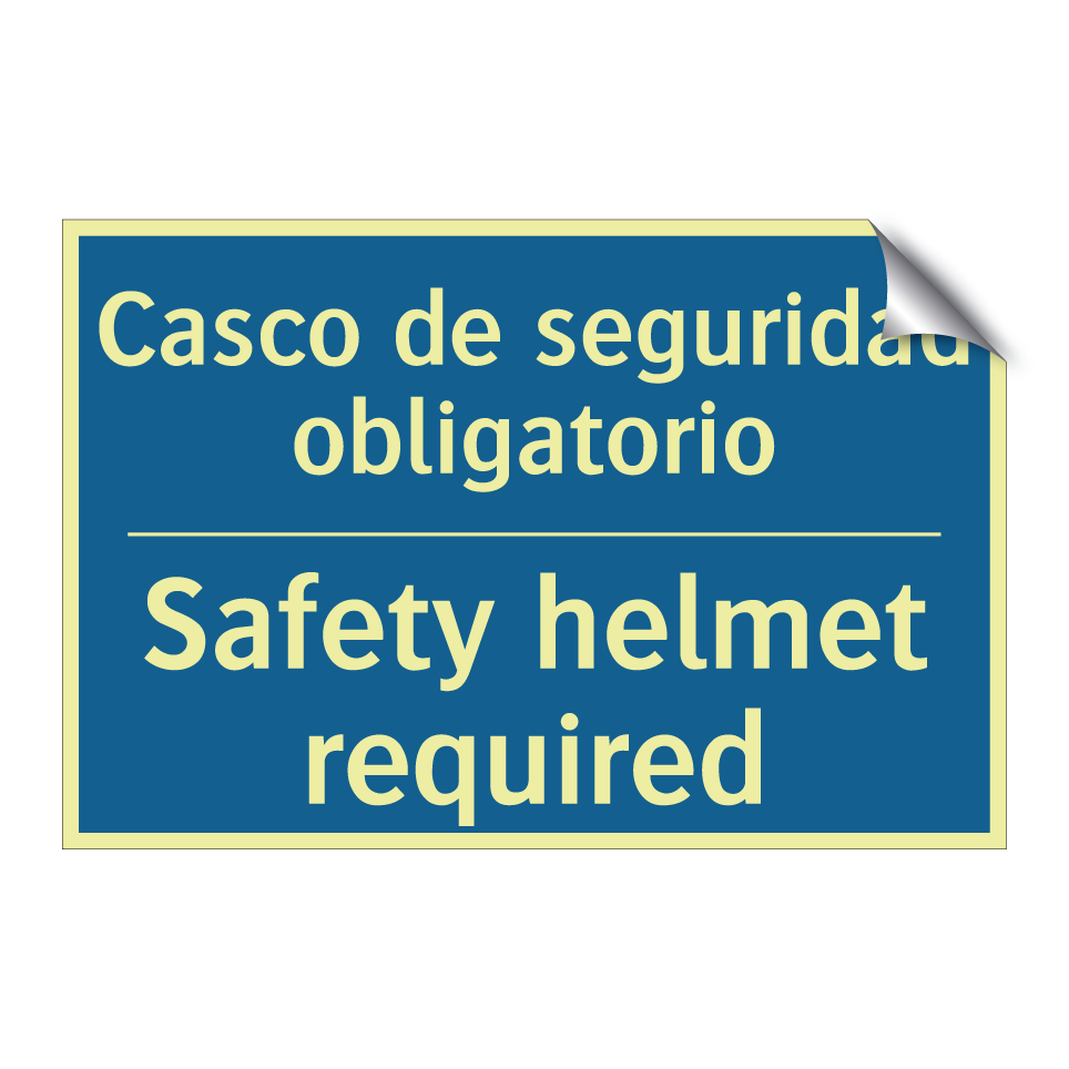 Casco de seguridad obligatorio - Safety helmet required