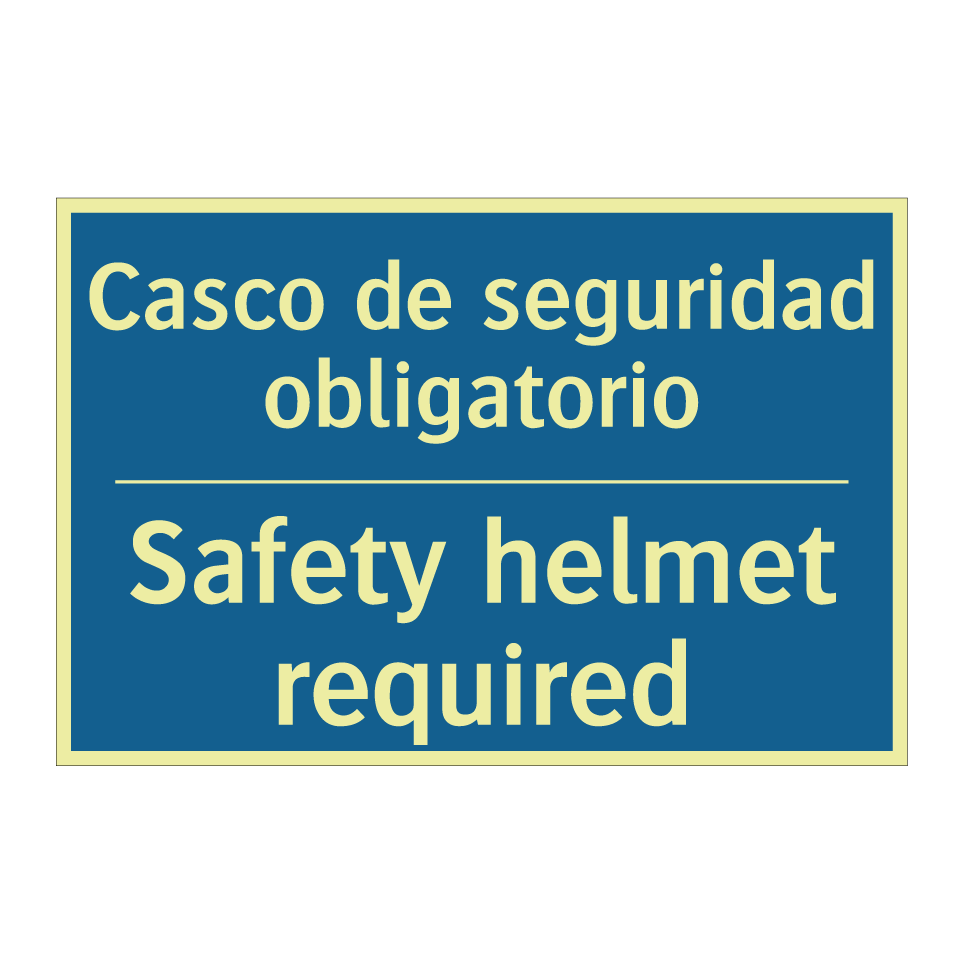 Casco de seguridad obligatorio - Safety helmet required