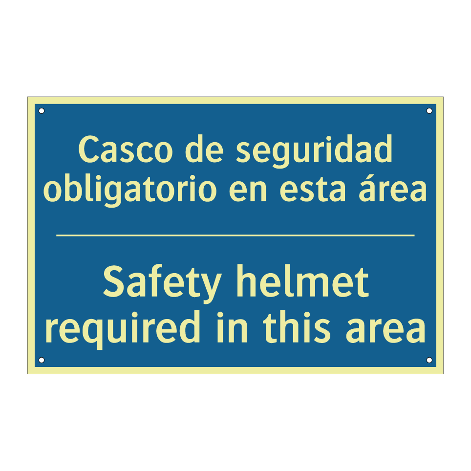 Casco de seguridad obligatorio /.../ - Safety helmet required in this /.../