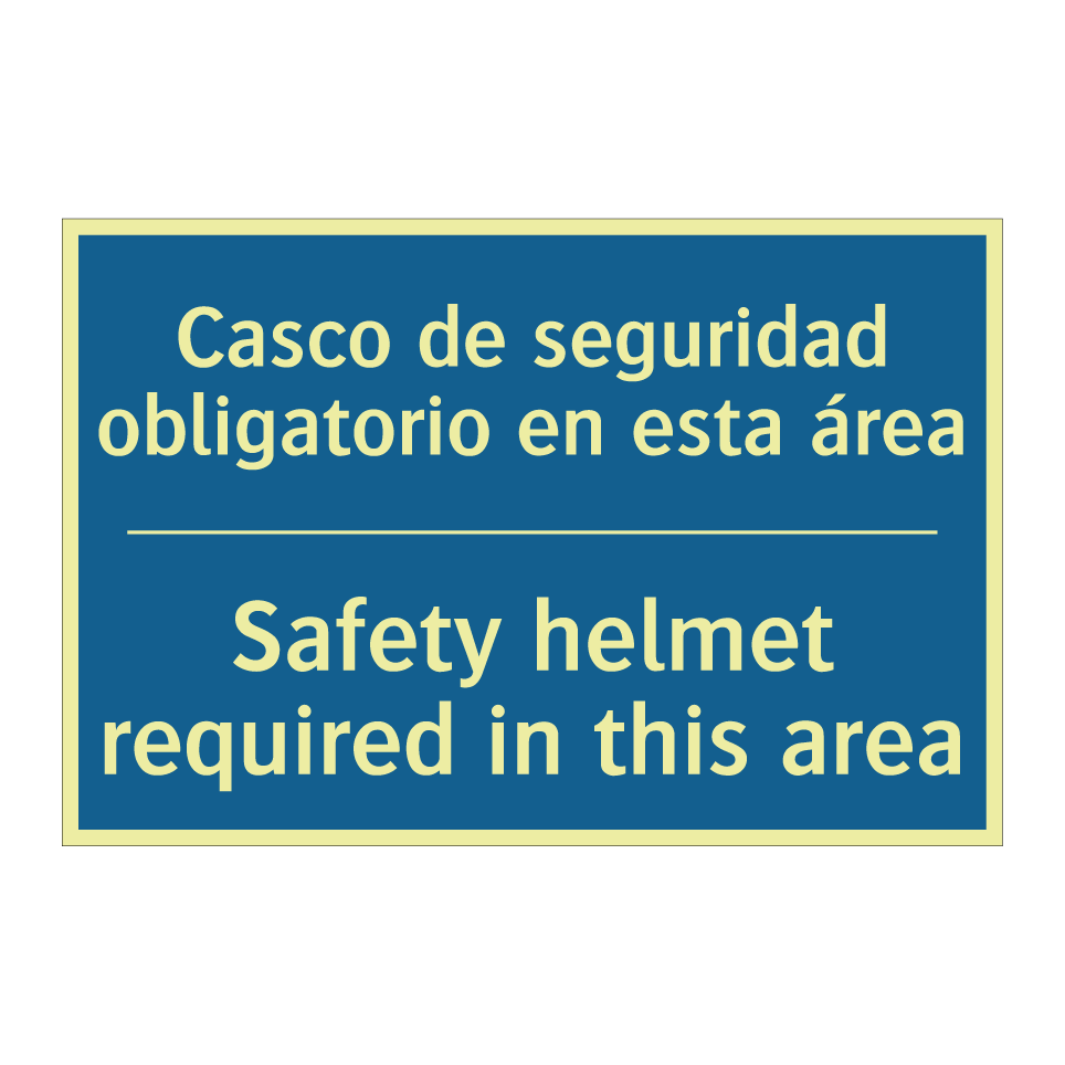 Casco de seguridad obligatorio /.../ - Safety helmet required in this /.../
