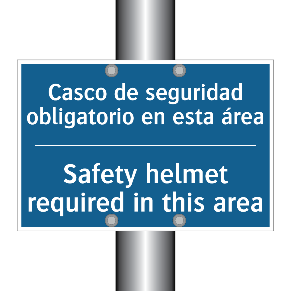 Casco de seguridad obligatorio /.../ - Safety helmet required in this /.../