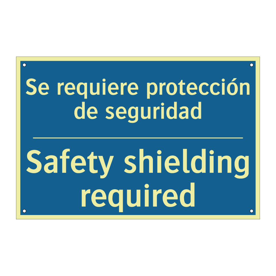 Se requiere protección de seguridad /.../ - Safety shielding required
