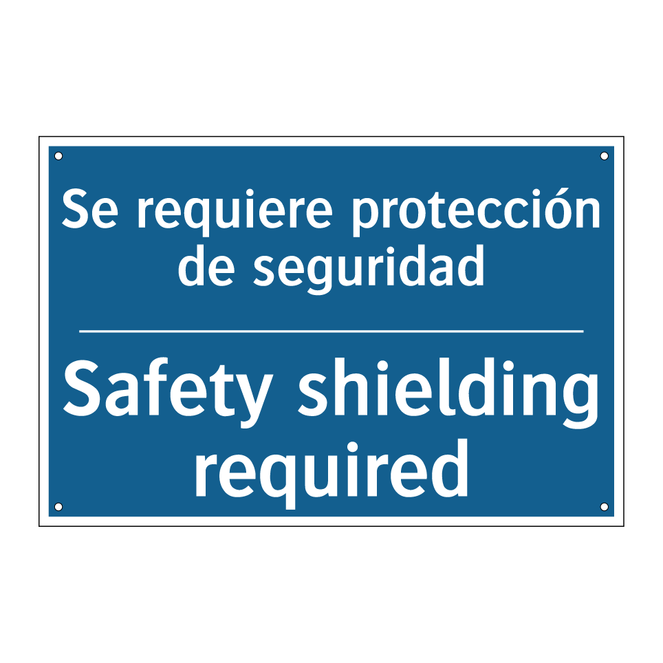 Se requiere protección de seguridad /.../ - Safety shielding required