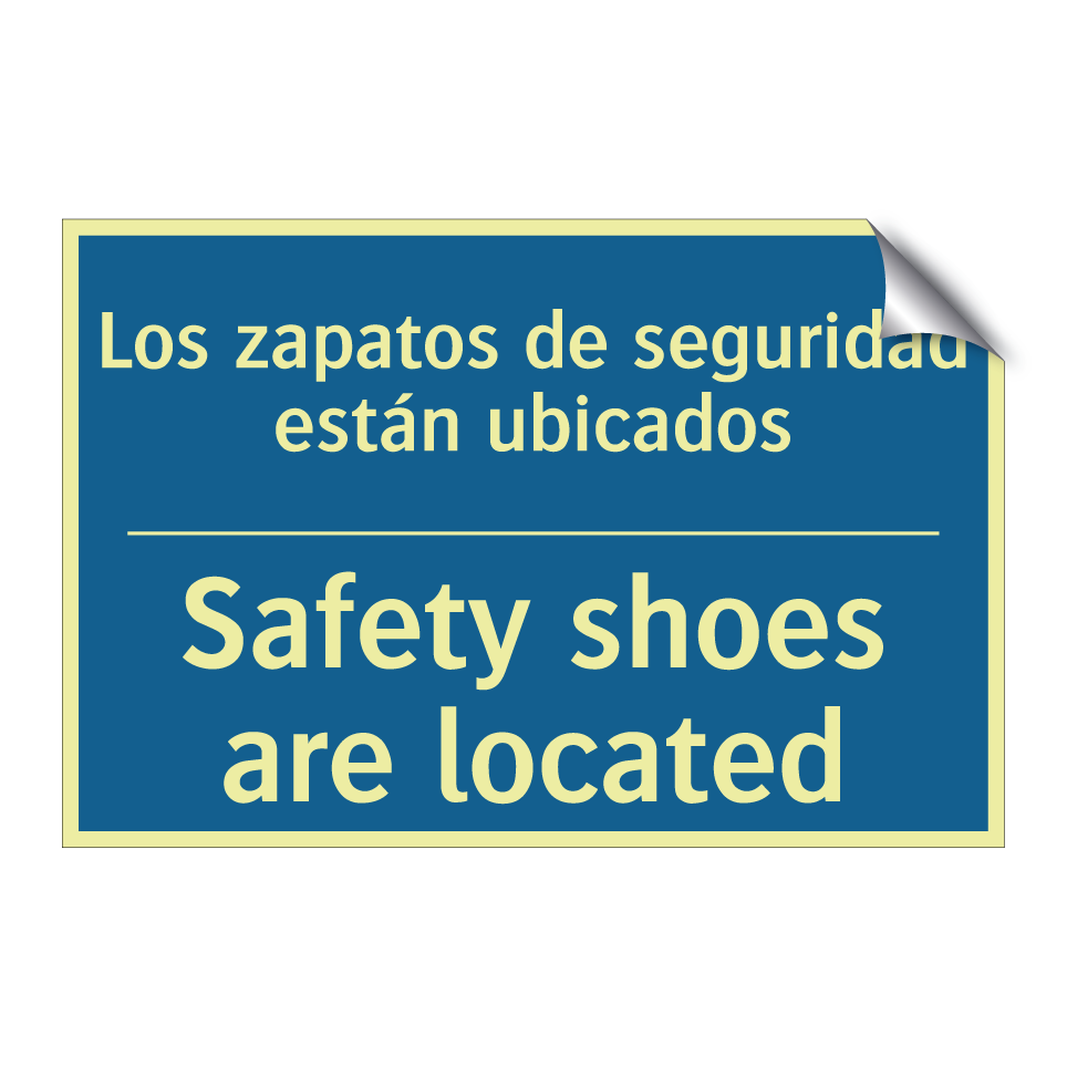 Los zapatos de seguridad están /.../ - Safety shoes are located