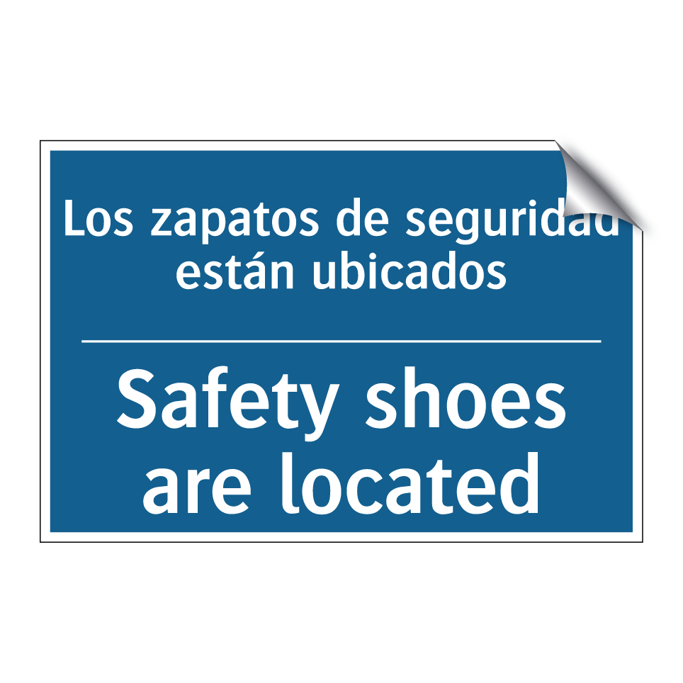 Los zapatos de seguridad están /.../ - Safety shoes are located