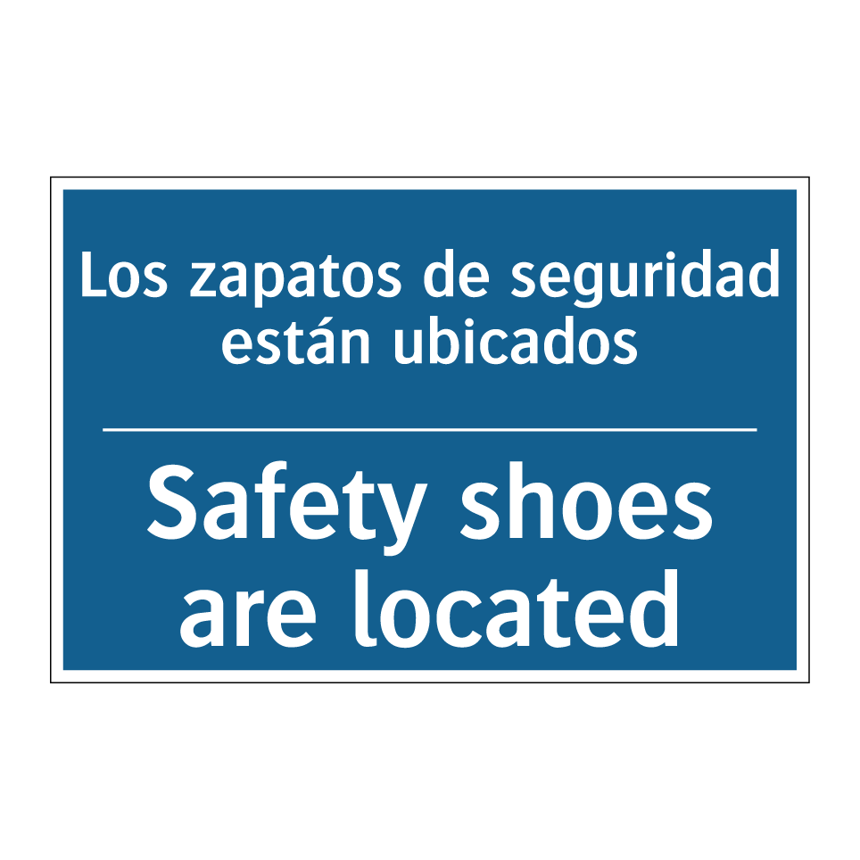 Los zapatos de seguridad están /.../ - Safety shoes are located