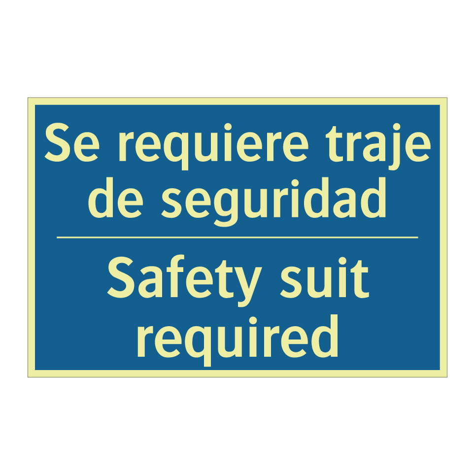 Se requiere traje de seguridad - Safety suit required