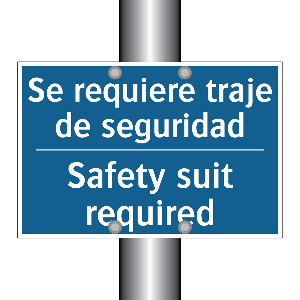 Se requiere traje de seguridad - Safety suit required