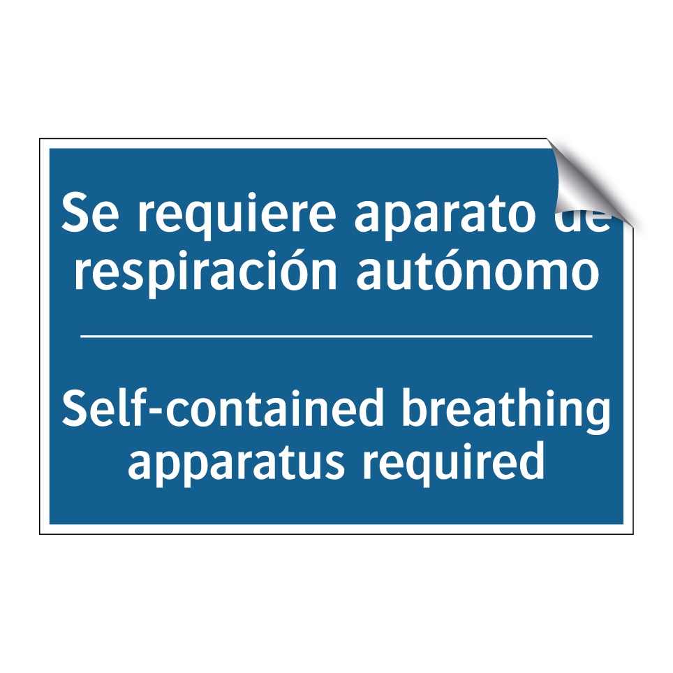 Se requiere aparato de respiración /.../ - Self-contained breathing apparatus /.../