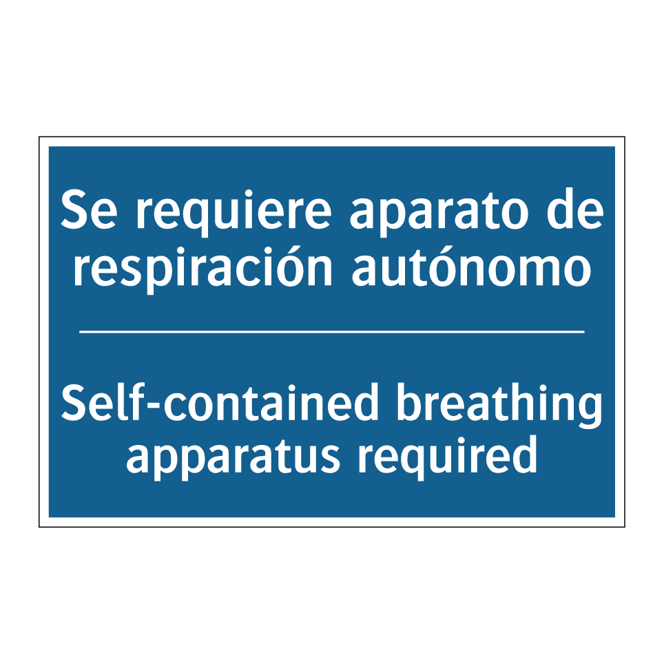 Se requiere aparato de respiración /.../ - Self-contained breathing apparatus /.../