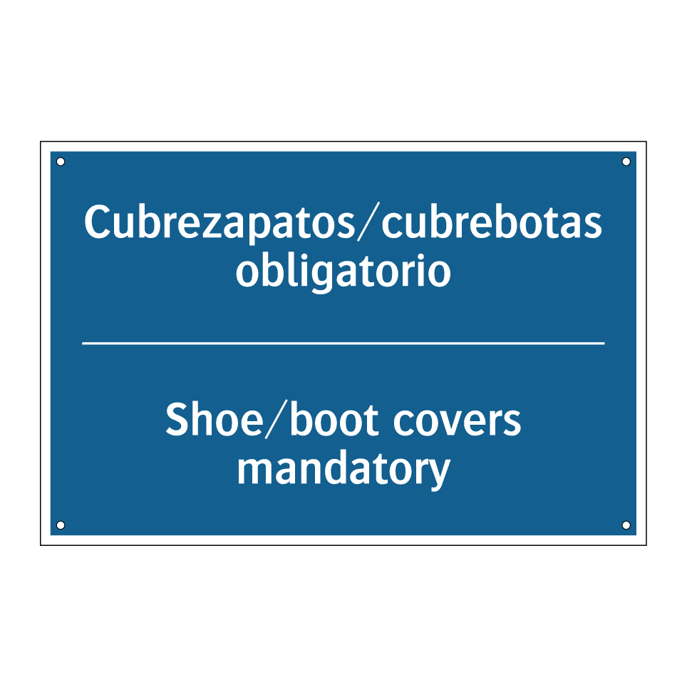 Cubrezapatos/cubrebotas obligatorio /.../ - Shoe/boot covers mandatory