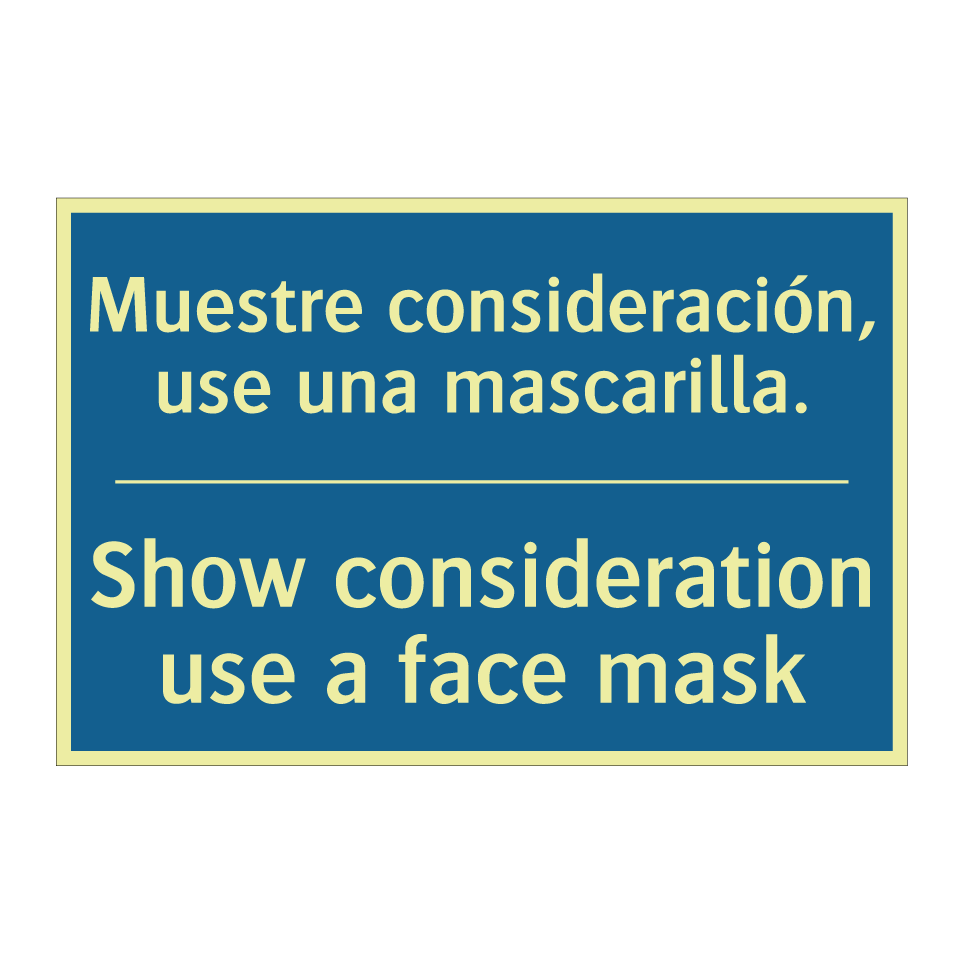 Muestre consideración, use una /.../ - Show consideration use a face /.../